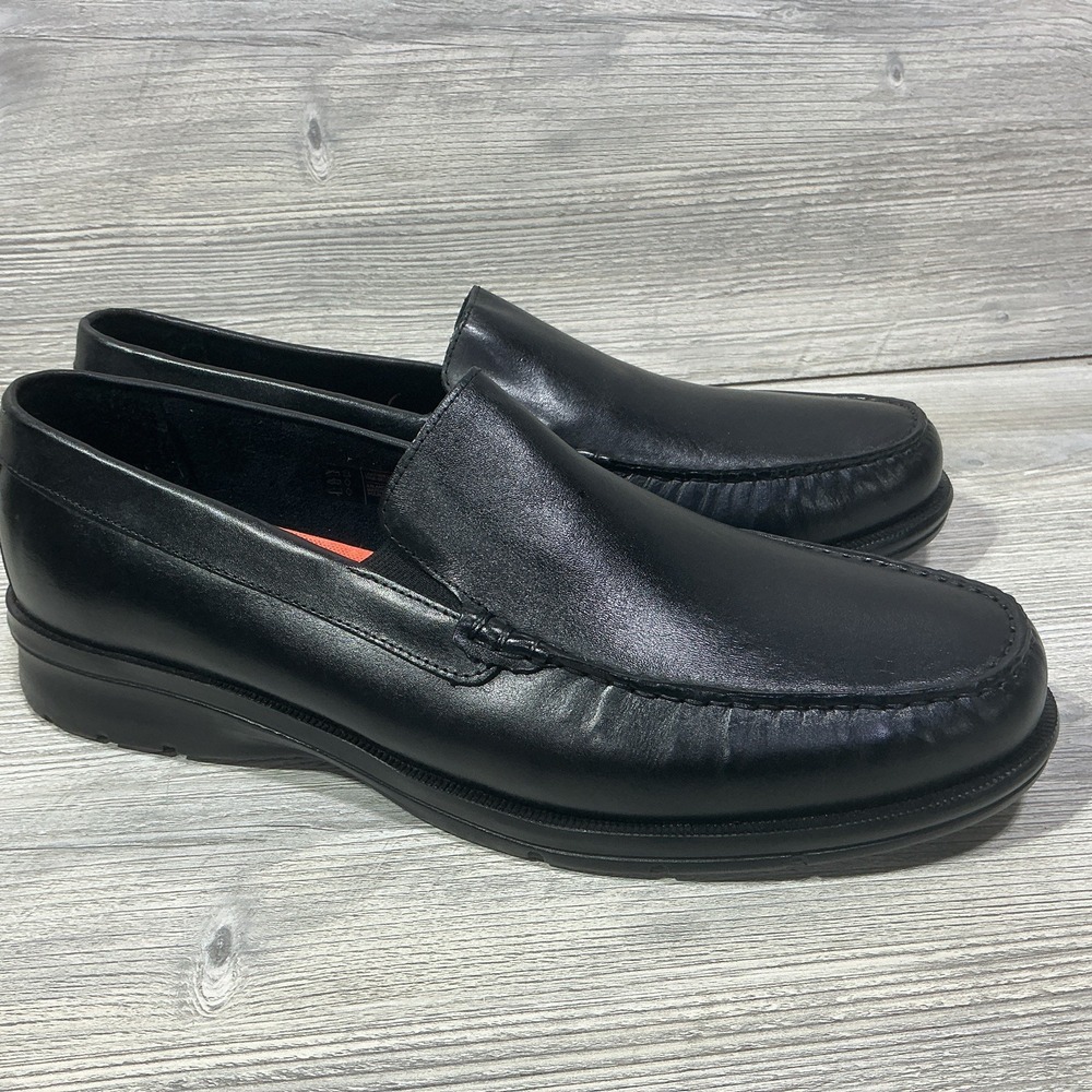 Rockport Palmer Venetian Mens Size 16 Wide Black Loafers & Slip Ons Casual Shoes